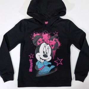 Disney Minnie Mouse Black & Sparkling Pink Hoodie